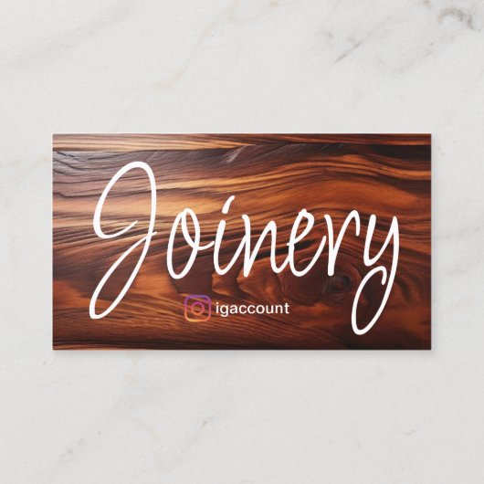 Moderne houtbewerking Cocobolo Wood Sjablonen Visitekaartje (Achterkant)