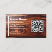 Moderne houtbewerking Cocobolo Wood Sjablonen Visitekaartje (Voorkant)