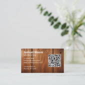 Moderne Houtbewerking Professionele Visitekaartje (Staand voorkant)
