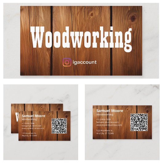 Moderne Houtbewerking Professionele Visitekaartje