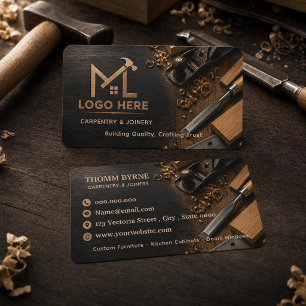 Moderne Houtbewerkingsmarketingtemplate Timmerma Visitekaartje