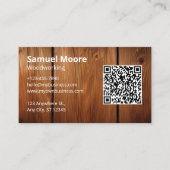 Moderne houtbewerkingsprofessional visitekaartje (Voorkant)