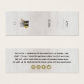 Moderne houten achtergrond Logo kleding prijs labe Mini Visitekaartjes (Voorkant /achterkant)