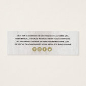 Moderne houten achtergrond Logo kleding prijs labe Mini Visitekaartjes (Achterkant)