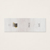 Moderne houten achtergrond Logo kleding prijs labe Mini Visitekaartjes (Voorkant)