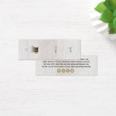 Moderne houten achtergrond Logo kleding prijs labe Mini Visitekaartjes (Bureau)