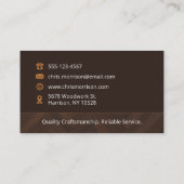 Moderne Houten Algemene Aannemer Bouw Visitekaartje (Achterkant)