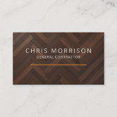 Moderne Houten Algemene Aannemer Bouw Visitekaartje (Voorkant)