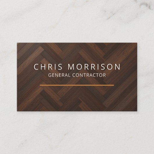 Moderne Houten Algemene Aannemer Bouw Visitekaartje (Voorkant)