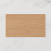 Moderne Houten Consultant Luxe Monogram Visitekaartje (Achterkant)