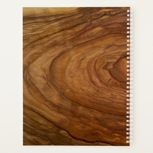 Moderne Houten Graan Custom Jaarlijkse Planner (Achterkant)