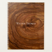 Moderne Houten Graan Custom Jaarlijkse Planner (Voorkant)