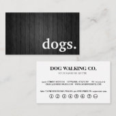 Moderne houten honden. trouwerekaart visitekaartje (Voorkant / Achterkant)