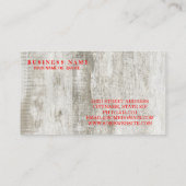 Moderne houten kreeft. visitekaartje (Achterkant)