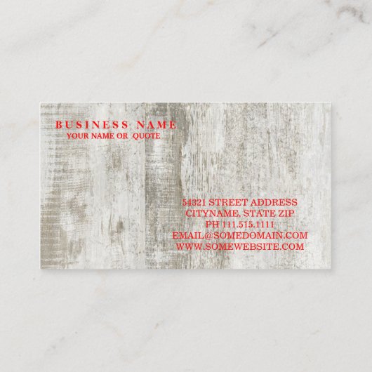 Moderne houten kreeft. visitekaartje (Achterkant)