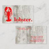 Moderne houten kreeft. visitekaartje (Voorkant / Achterkant)