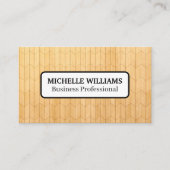 Moderne houten paneelpatroon visitekaartje (Voorkant)