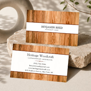 Moderne houten timmerhout fineer textuur visitekaartje