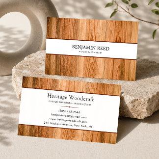 Moderne houten timmerhout fineer textuur visitekaartje