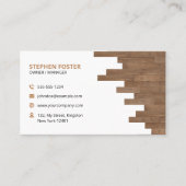 Moderne houten vloeren Tegel service Home Improvem Visitekaartje (Voorkant)