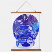 Moderne houten wandtapijt. hangend wandkleed (Voorkant)