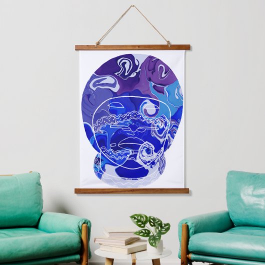 Moderne houten wandtapijt. hangend wandkleed (Woonkamer)