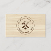 Moderne houtkorrel ziet er professioneel uit als t visitekaartje (Voorkant)