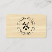 Moderne houtkorrel ziet er professioneel uit als t visitekaartje (Voorkant)