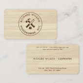 Moderne houtkorrel ziet er professioneel uit als t visitekaartje (Voorkant / Achterkant)