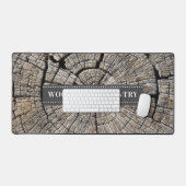 Moderne houtnerf timmerman houtbewerker bedrijf bureaumat (Keyboard & Muis)