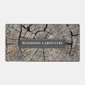 Moderne houtnerf timmerman houtbewerker bedrijf bureaumat (Voorkant)