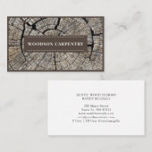 Moderne houtnerf timmerman houtbewerker visitekaartje (Voorkant / Achterkant)