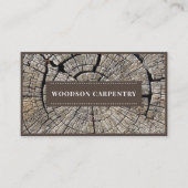 Moderne houtnerf timmerman houtbewerker visitekaartje (Voorkant)