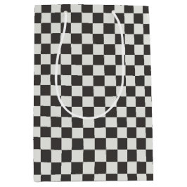 Moderne Houtskool Buffalo Check Medium Cadeauzakje