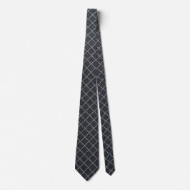 Moderne Houtskool Diamant Grid Tie Stropdas