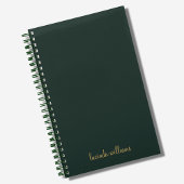 Moderne houtskool & Gouden Script Naam Monogram Notitieboek