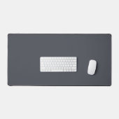 Moderne Houtskool Grijs Plain Solid Kleur Bureaumat (Keyboard & Muis)
