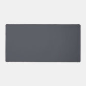 Moderne Houtskool Grijs Plain Solid Kleur Bureaumat (Voorkant)