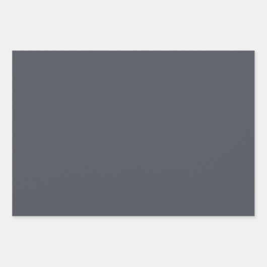 Moderne Houtskool Grijs Plain Solid Kleur Inpakpapier Vel (Voorkant 3)