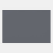 Moderne Houtskool Grijs Plain Solid Kleur Inpakpapier Vel (Voorkant 2)