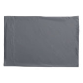 Moderne Houtskool Grijs Plain Solid Kleur Kussensloop (Achterkant)