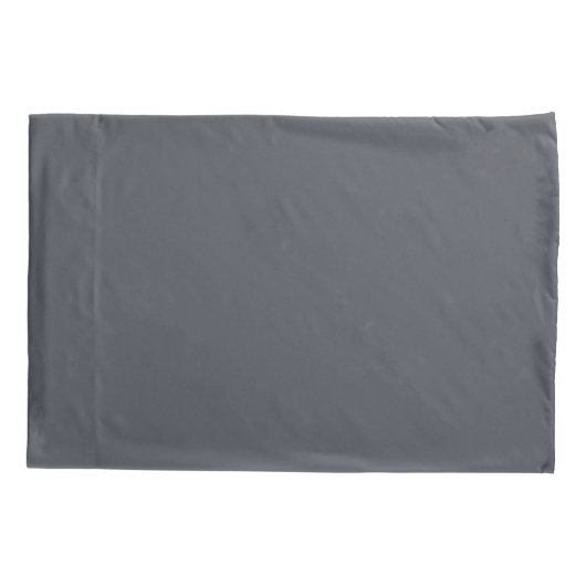 Moderne Houtskool Grijs Plain Solid Kleur Kussensloop (Achterkant)