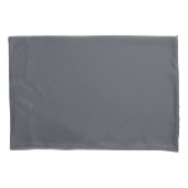 Moderne Houtskool Grijs Plain Solid Kleur Kussensloop (Voorkant)