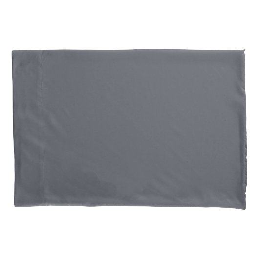 Moderne Houtskool Grijs Plain Solid Kleur Kussensloop (Voorkant)
