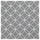 Moderne Houtskool Grijs Witte Cirkel Diamant Patro Stof (Swatch)