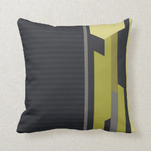 Moderne houtskool Pinstripe Green Cushions Kussen