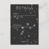 Moderne houtskool Zwart Winter Sparkle Details Informatiekaartje (Voorkant)