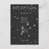Moderne houtskool zwart winter sparkle receptie informatiekaartje (Voorkant)