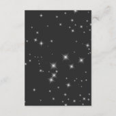 Moderne houtskool zwart winter sparkle receptie informatiekaartje (Achterkant)