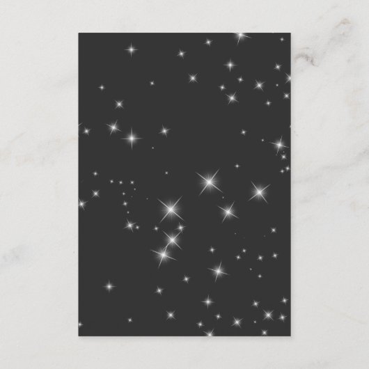 Moderne houtskool zwart winter sparkle receptie informatiekaartje (Achterkant)